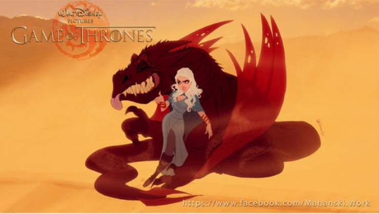 Illustration de l'article : Quand les univers de Game of Thrones et Disney s'entrem&ecirc;lent