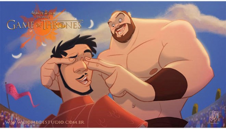 Illustration de l'article : Quand les univers de Game of Thrones et Disney s'entrem&ecirc;lent