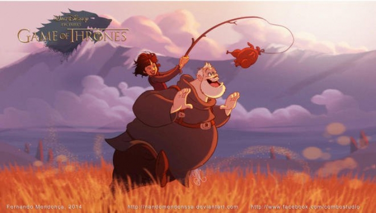 Illustration de l'article : Quand les univers de Game of Thrones et Disney s'entrem&ecirc;lent