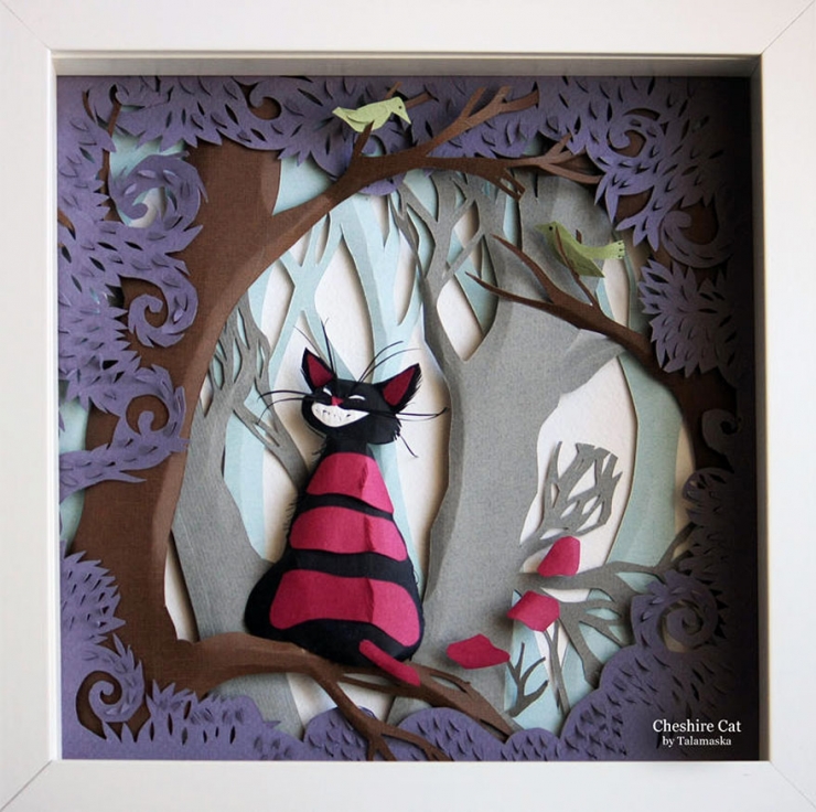 Illustration de l'article : D&eacute;couvrez les tableaux en relief de Talamaska inspir&eacute;s d'Alice au pays des merveilles 