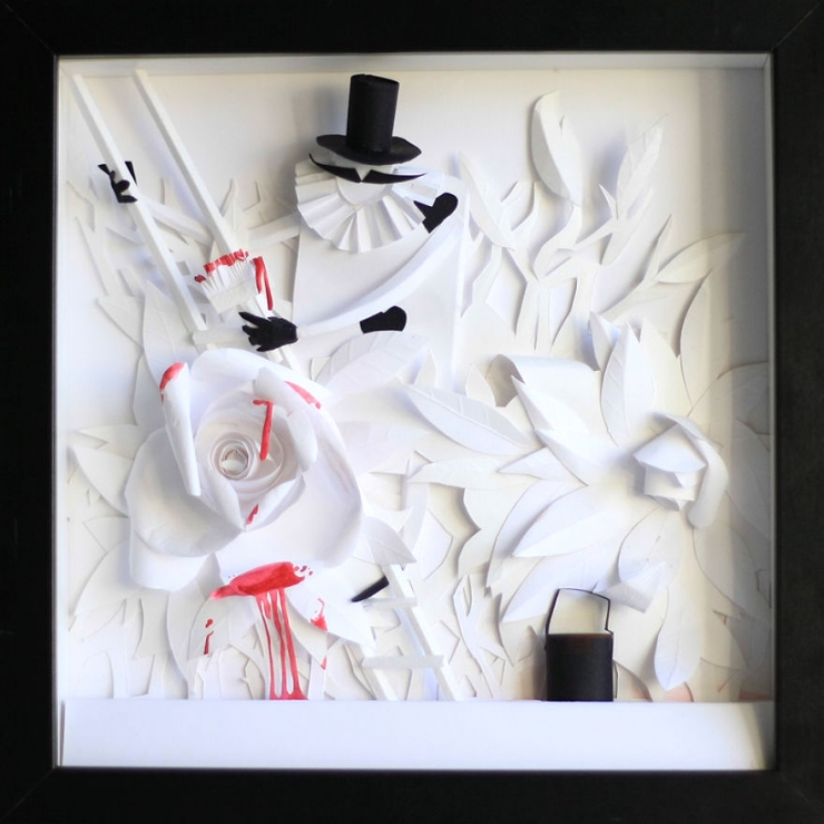 Illustration de l'article : D&eacute;couvrez les tableaux en relief de Talamaska inspir&eacute;s d'Alice au pays des merveilles 