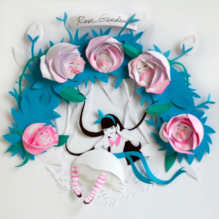 Illustration de l'article : D&eacute;couvrez les tableaux en relief de Talamaska inspir&eacute;s d'Alice au pays des merveilles 