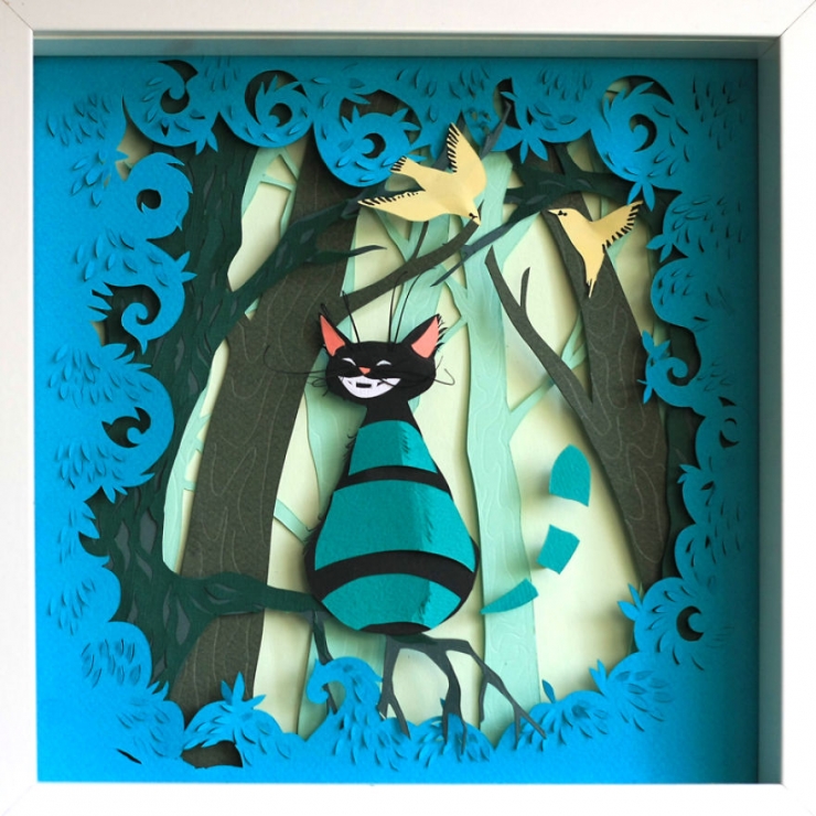 Illustration de l'article : D&eacute;couvrez les tableaux en relief de Talamaska inspir&eacute;s d'Alice au pays des merveilles 