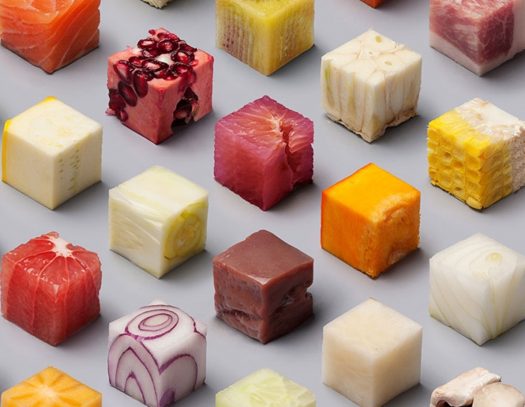 Illustration de l'article : Cet incroyable assortiment de crudit&eacute;s en cubes va combler les plus gourmands parmi les perfectionnistes de ce monde