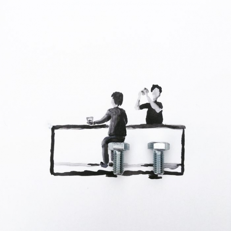 Illustration de l'article : 15 nouvelles illustrations réalisées à partir d'objets divers, par Kristián Mensa