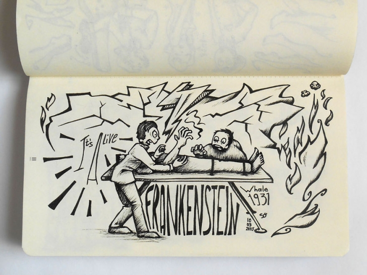 Illustration de l'article : Chaque jour, cet artiste breton dessine une sc&egrave;ne tir&eacute;e d'un grand classique du cin&eacute;ma (13 photos)