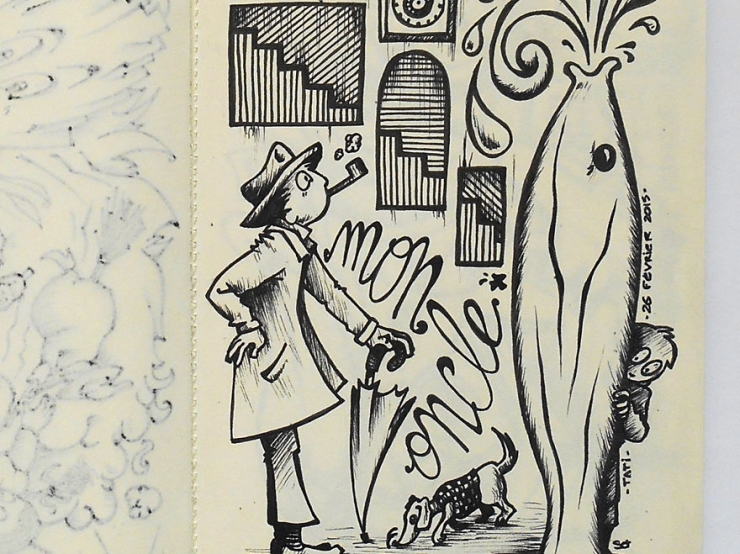 Illustration de l'article : Chaque jour, cet artiste breton dessine une sc&egrave;ne tir&eacute;e d'un grand classique du cin&eacute;ma (13 photos)