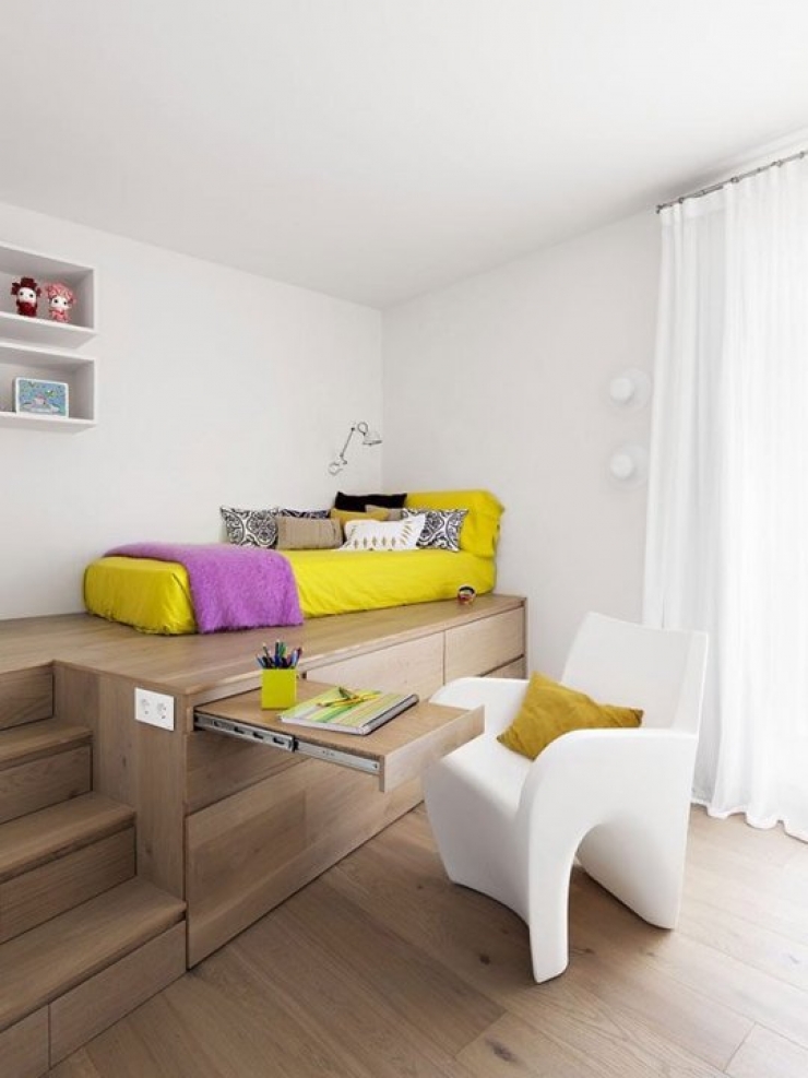 Illustration de l'article : Du mal à organiser la chambre de votre enfant dans un petit espace ? Ces 32 chambres devraient vous intéresser ! 
