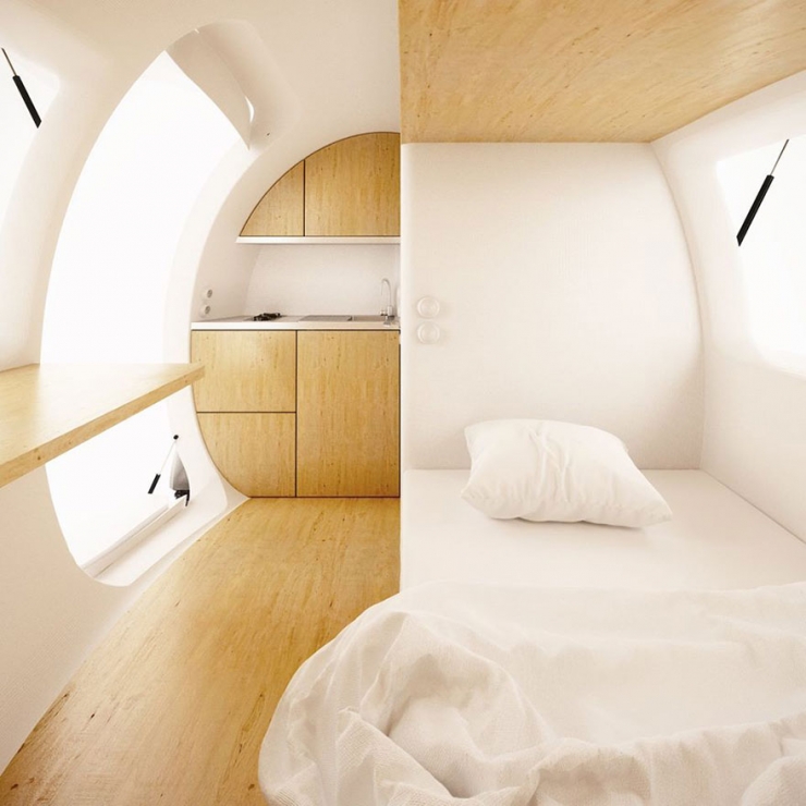 Illustration de l'article : Ces Ecocapsules permettent de vivre en totale autonomie pendant une année ! Vous pourriez y vivre ?