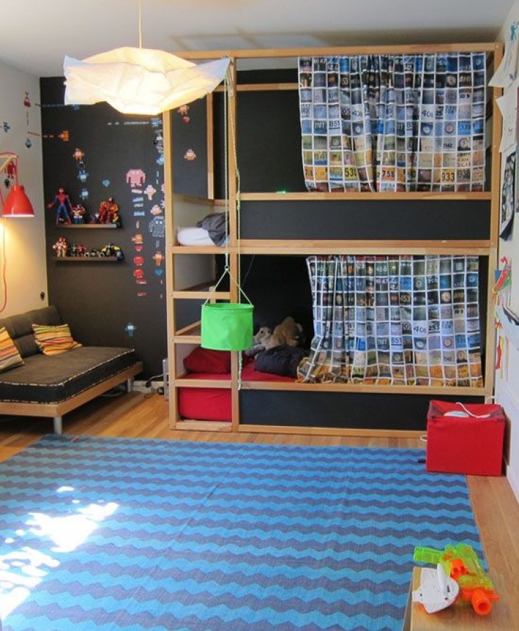 Illustration de l'article : 25 Id&eacute;es de chambres partag&eacute;es pour des enfants... Gain de place, bonjour !
