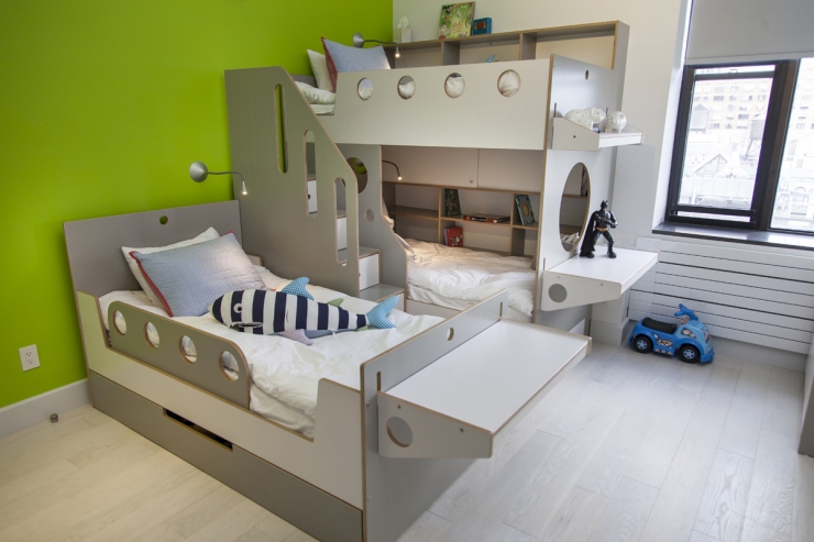 Illustration de l'article : 25 Id&eacute;es de chambres partag&eacute;es pour des enfants... Gain de place, bonjour !
