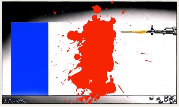 Illustration de l'article : Qu'ils soient inconnus ou artistes, ils rendent hommage aux victimes des attentats &agrave; travers des dessins poignants ! Respect !