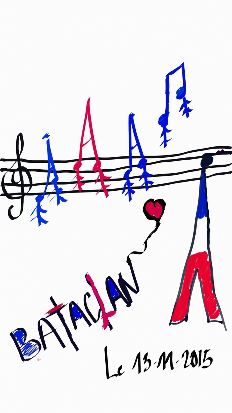 Illustration de l'article : Qu'ils soient inconnus ou artistes, ils rendent hommage aux victimes des attentats &agrave; travers des dessins poignants ! Respect !