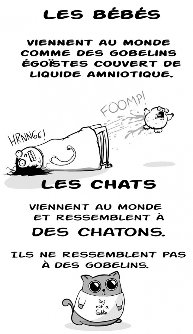 Illustration de l'article : Est-ce mieux d'avoir un chat où un bébé ? Les illustrations humoristiques de Mathew Inman nous donnent la réponse !