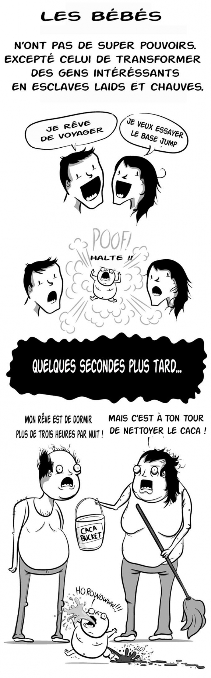 Illustration de l'article : Est-ce mieux d'avoir un chat où un bébé ? Les illustrations humoristiques de Mathew Inman nous donnent la réponse !