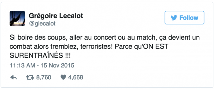 Illustration de l'article : Ces 15 tweets au sujet des attentats du 13 redonnent le sourire en cette période difficile...