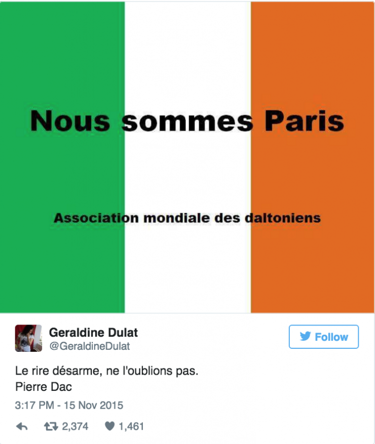 Illustration de l'article : Ces 15 tweets au sujet des attentats du 13 redonnent le sourire en cette période difficile...