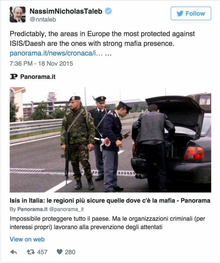 Illustration de l'article : Fils d'un très grand mafieux Italien, il envoie un avertissement terrifiant à l'État islamique !