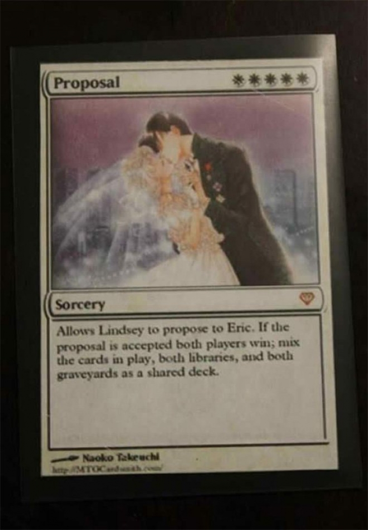 Illustration de l'article : 21 idées de demandes en mariage qui plairont à tous les geek... La 5 est vraiment très spéciale...