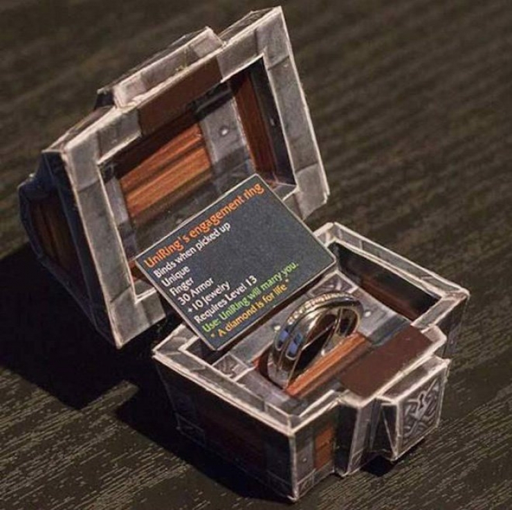 Illustration de l'article : 21 idées de demandes en mariage qui plairont à tous les geek... La 5 est vraiment très spéciale...