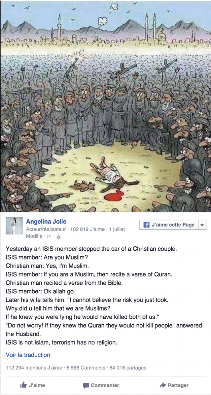 Illustration de l'article : Angelina Jolie fait le buzz avec la publication d'une histoire sur l'État islamique... Elle a tout dit !