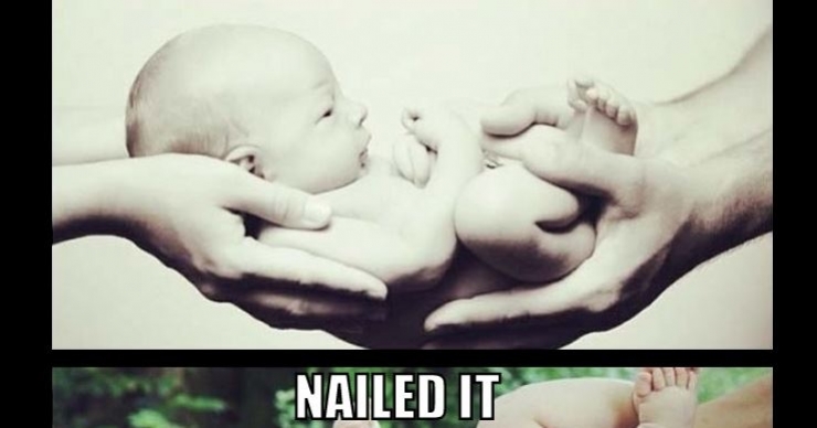 Illustration de l'article : Ils cherchent à reproduire des photos de bébés vues sur pinterest mais le résultat est un flop hilarant....