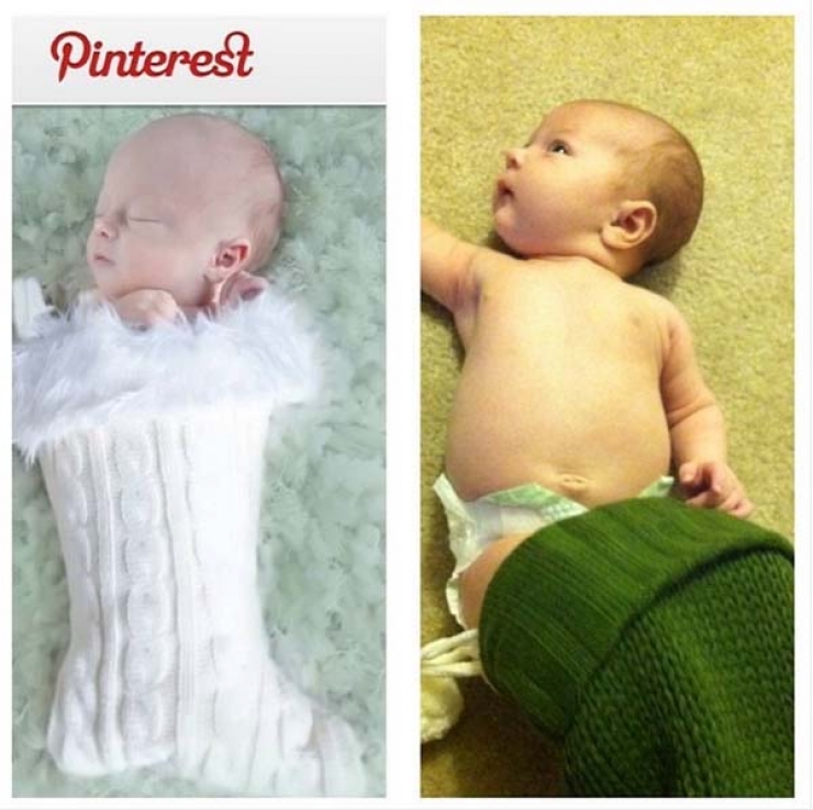 Illustration de l'article : Ils cherchent à reproduire des photos de bébés vues sur pinterest mais le résultat est un flop hilarant....