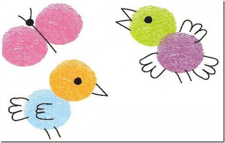 Illustration de l'article : 50 dessins très simples à réaliser avec des empreintes... C'est top pour des activités avec des enfants !