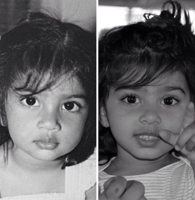 Illustration de l'article : La ressemblance est flagrante chez ces parents et enfants photographi&eacute;s au m&ecirc;me &acirc;ge (10 photos)