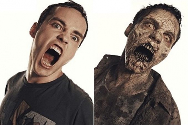 Illustration de l'article : 12 zombies avant et apr&egrave;s leur maquillage pour The Walking Dead