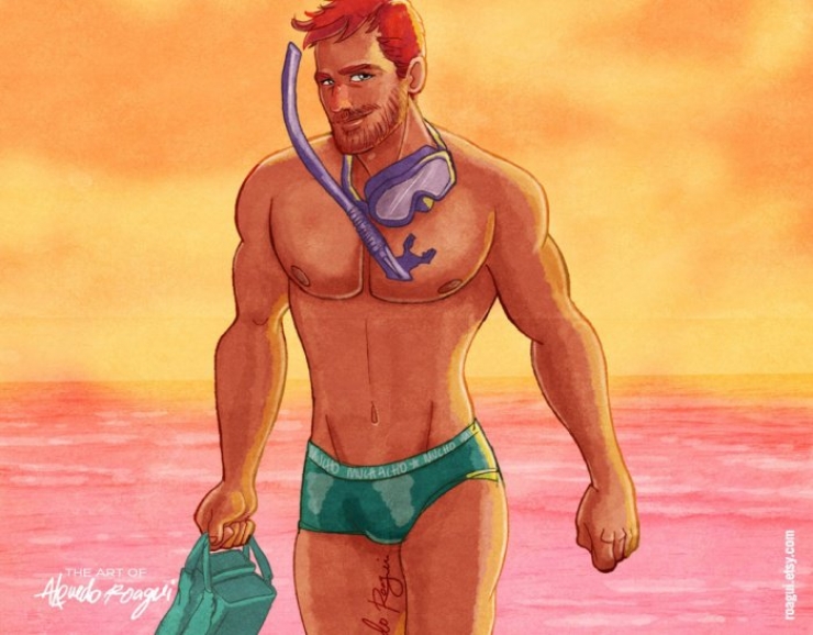 Illustration de l'article : Cet artiste mexicain s'inspire de Disney pour illustrer la beauté de l'amour gay...
