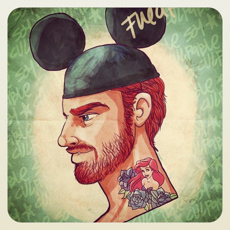 Illustration de l'article : Cet artiste mexicain s'inspire de Disney pour illustrer la beauté de l'amour gay...