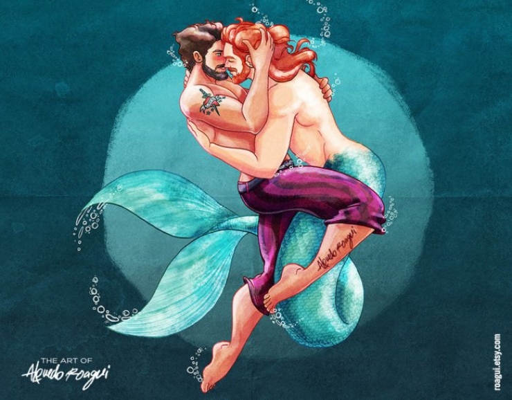Illustration de l'article : Cet artiste mexicain s'inspire de Disney pour illustrer la beauté de l'amour gay...
