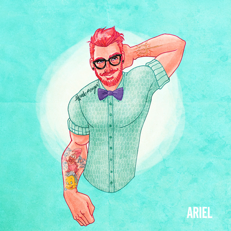 Illustration de l'article : Cet artiste mexicain s'inspire de Disney pour illustrer la beauté de l'amour gay...
