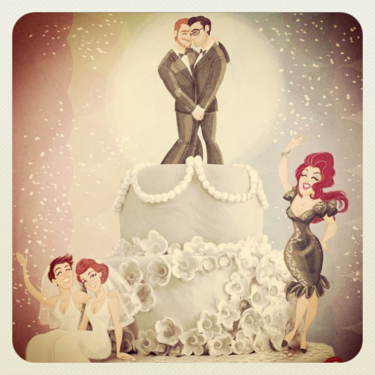 Illustration de l'article : Cet artiste mexicain s'inspire de Disney pour illustrer la beauté de l'amour gay...