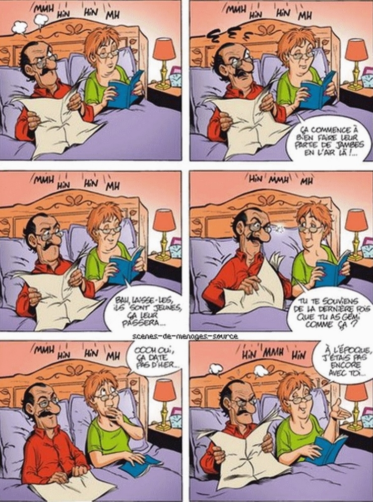 Illustration de l'article : Ce vieux couple entend les voisins en pleine séance de sport en chambre...