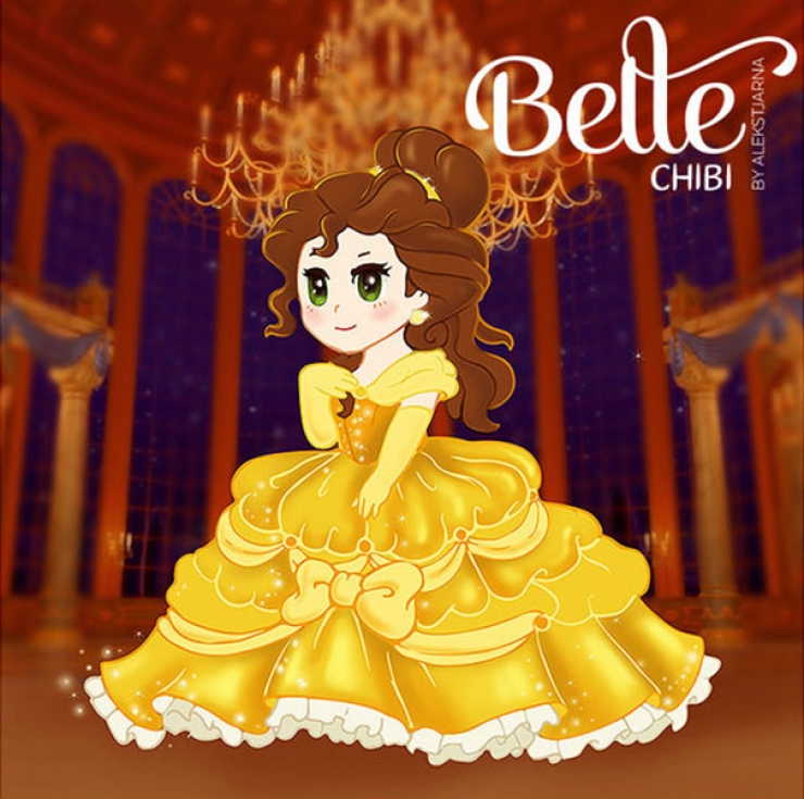 Illustration de l'article : 12 princesses Disney en versions Chibi