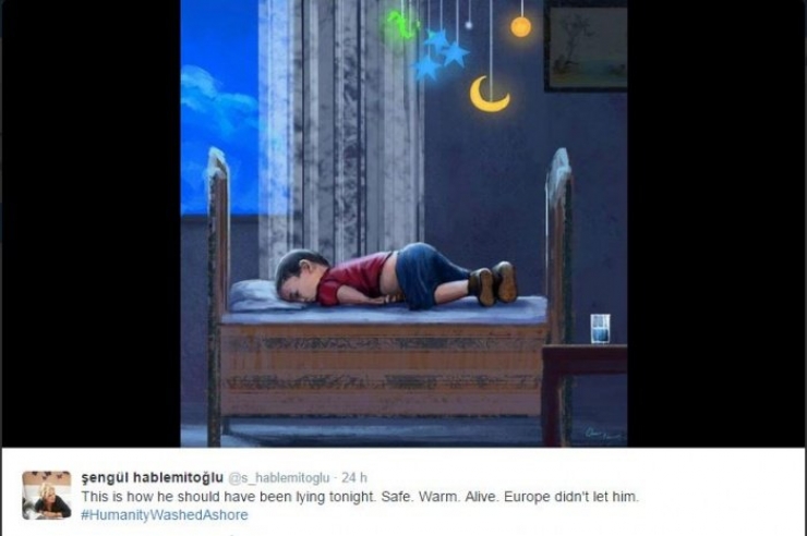 Illustration de l'article : Un dernier hommage au petit Aylan &agrave; travers 23 dessins bouleversants...