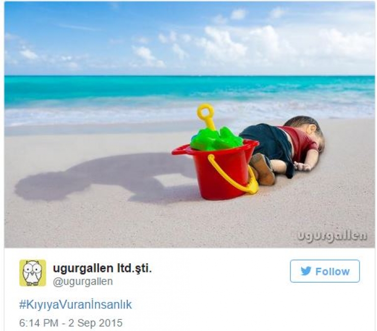 Illustration de l'article : Un dernier hommage au petit Aylan &agrave; travers 23 dessins bouleversants...