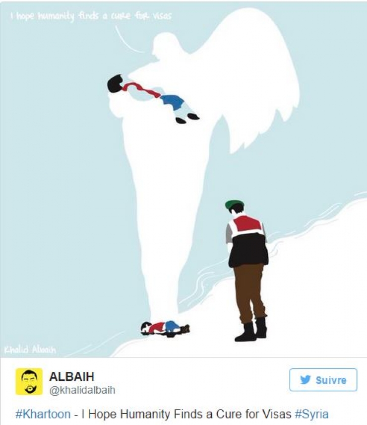 Illustration de l'article : Un dernier hommage au petit Aylan &agrave; travers 23 dessins bouleversants...