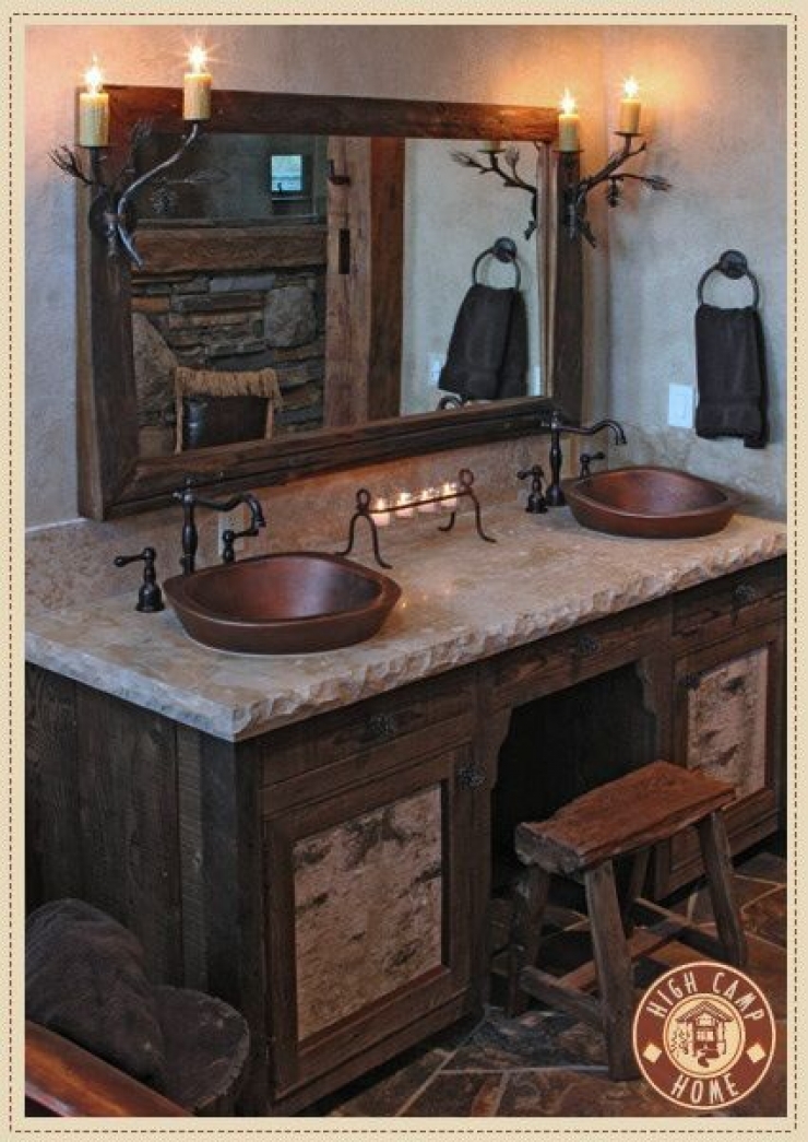 Illustration de l'article : Envie d'une salle de bain rustique ? Ces 35 photos devraient vous inspirer...