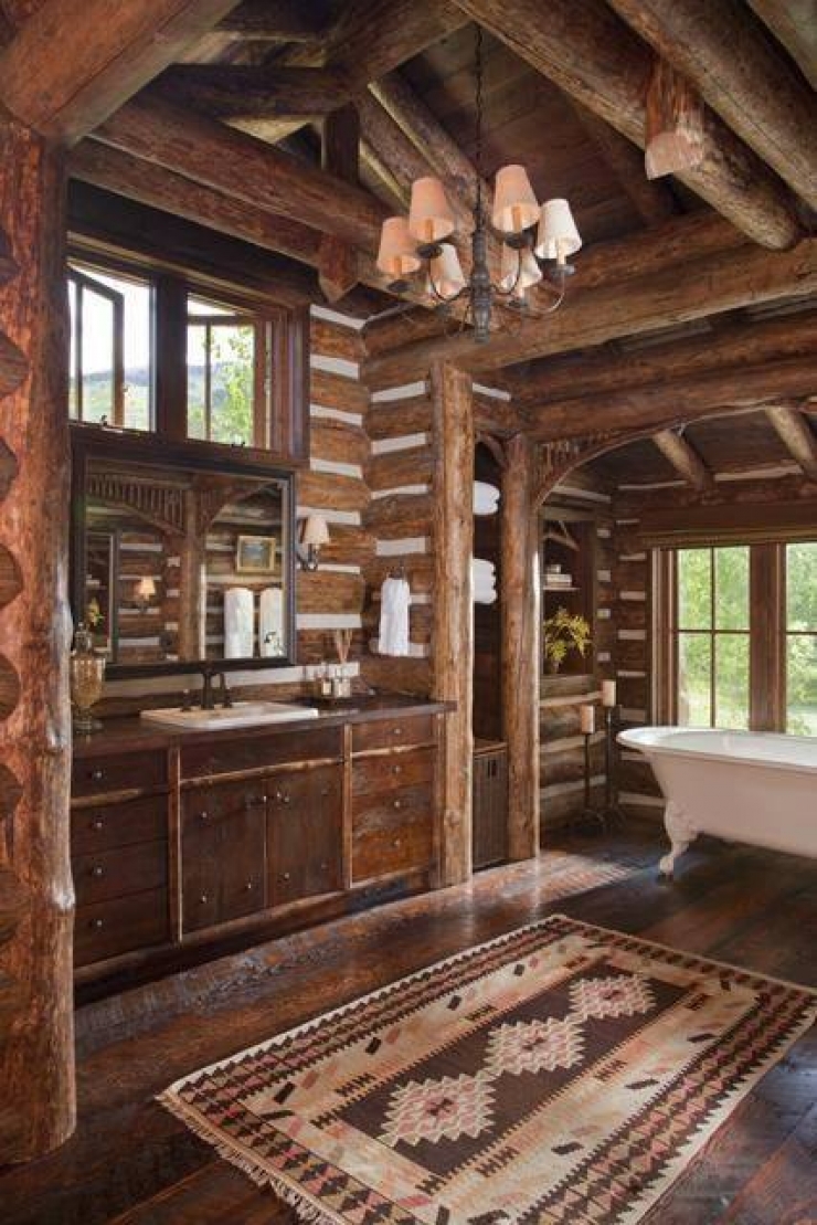 Illustration de l'article : Envie d'une salle de bain rustique ? Ces 35 photos devraient vous inspirer...