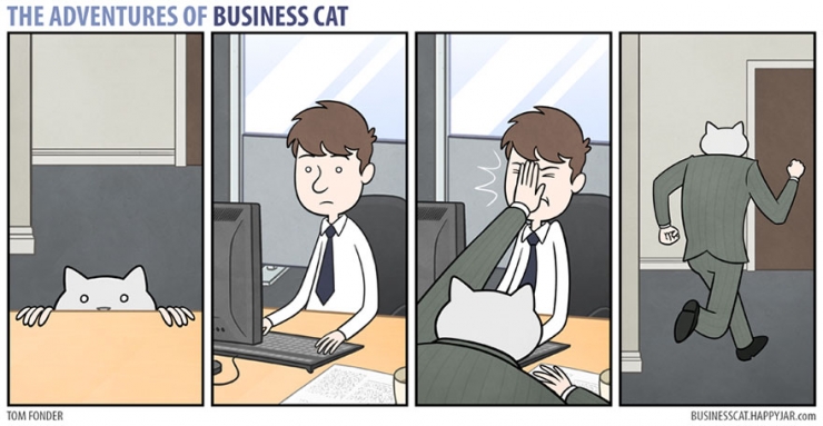Illustration de l'article : Voici ce que serait la vie au bureau si votre patron était un...Chat