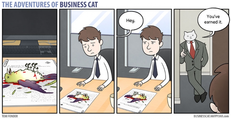 Illustration de l'article : Voici ce que serait la vie au bureau si votre patron était un...Chat