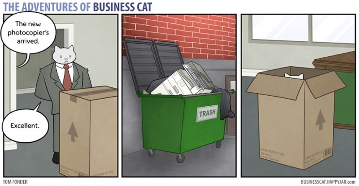 Illustration de l'article : Voici ce que serait la vie au bureau si votre patron était un...Chat
