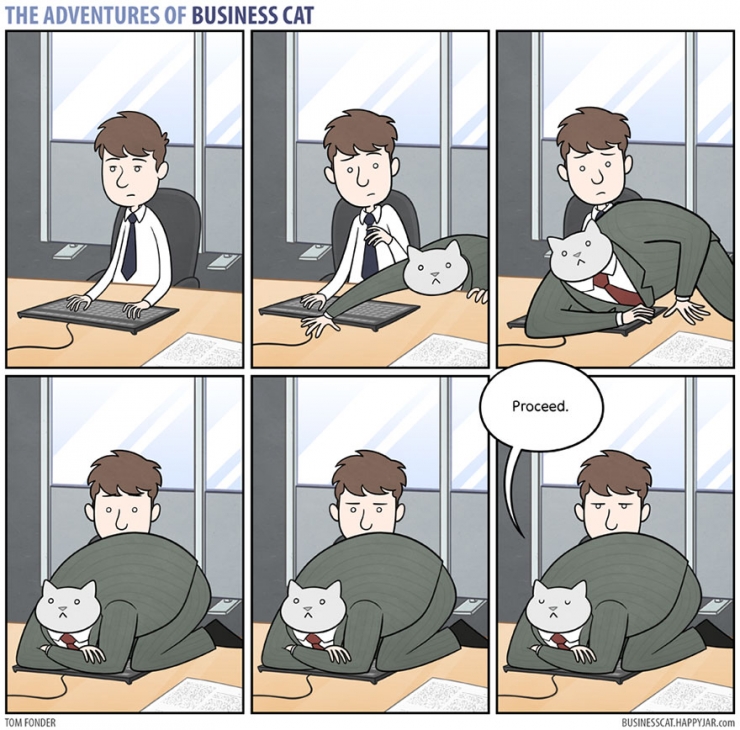 Illustration de l'article : Voici ce que serait la vie au bureau si votre patron était un...Chat