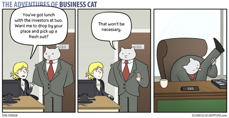 Illustration de l'article : Voici ce que serait la vie au bureau si votre patron était un...Chat