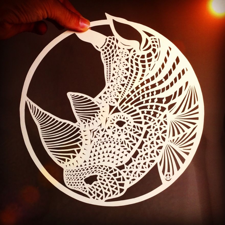 Illustration de l'article : De magnifiques silhouettes d'animaux en papier découpé, par Jo Chorny