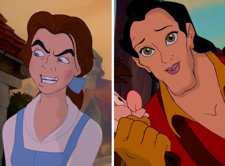 Illustration de l'article : Quand les personnages Disney &eacute;changent leurs visages avec leurs ennemis