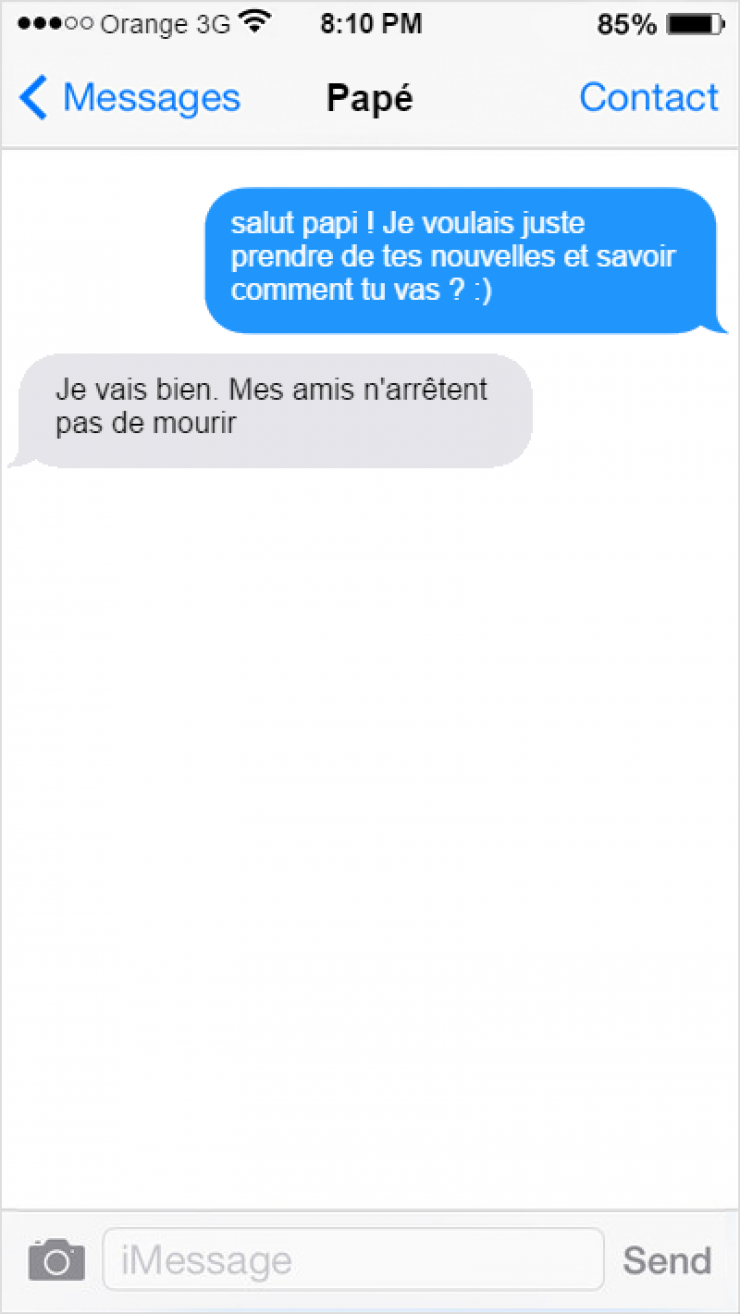 Illustration de l'article : Top 8 des SMS envoyés par nos grands parents, attention c'est du lourd !